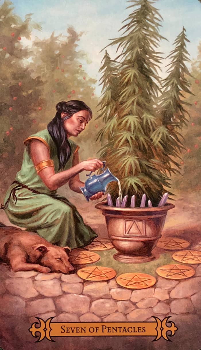 A young maiden has put in the hard work to maintain a garden. She is ready for a break. She must schedule a Sabbath in order to stay healthy. The soul and soil need a day off.
