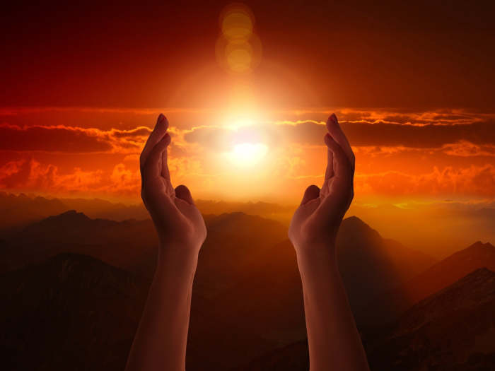 One Day When You Can Put Sun Between Palms of Your Hands, You'll Be One with God. -- Val Karas