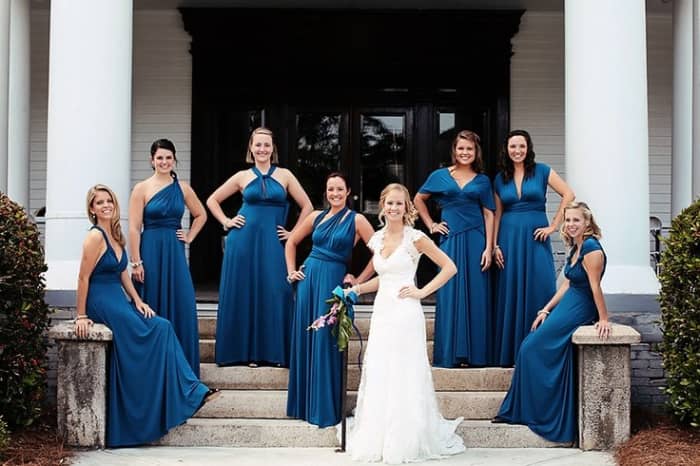 Transformer dresses are the perfect bridesmaids gift that will make the girls look similar and different at the same time.