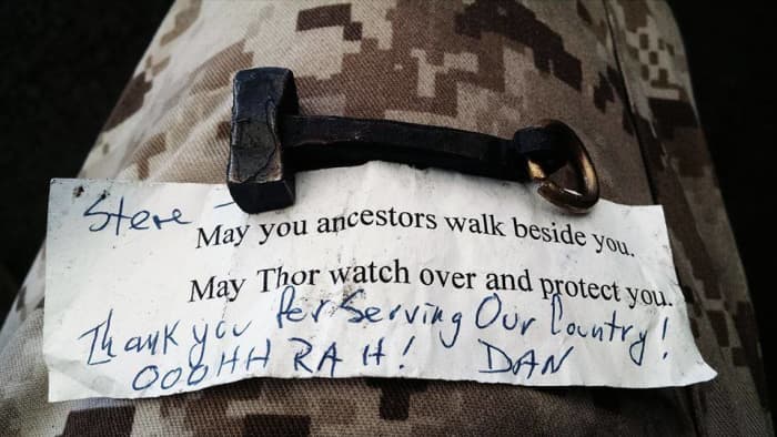 This pendant was made for a modern day soldier, to protect them in battle when they serve their country.