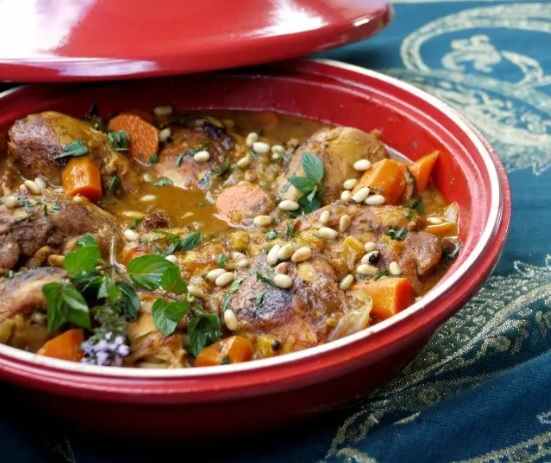 Apricot chicken tagine