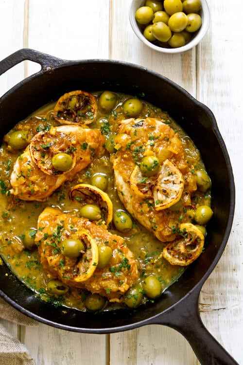 Lemon olive chicken