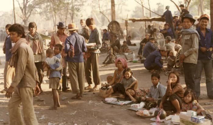 Source: Berta-Romero Fonte. Cambodian refugees in an border encampment in 1979. More than 1.1 million Cambodians resettled In the United States, to make new lives free of genocide.