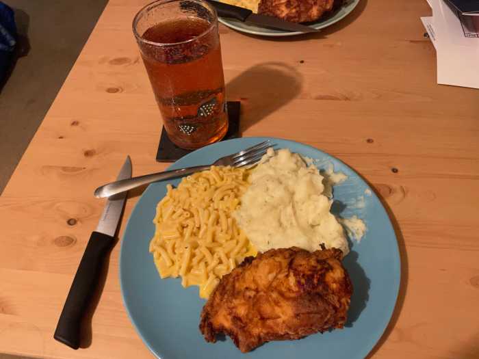 Buttermilk fried chicken is a classic comfort food, best served with whatever sides you like best.