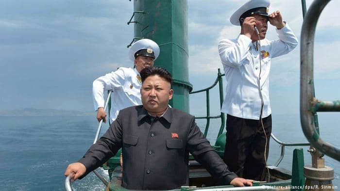 Kim Jong Un inspects part of his naval fleet of submarines, the 2nd largest fleet in the world.