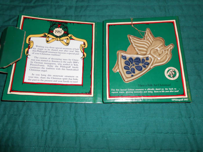 This brand new Pfalzgraff Christmas ornament was mine that I never used. It was given to me as a gift, and it sold on eBay for $15.71.