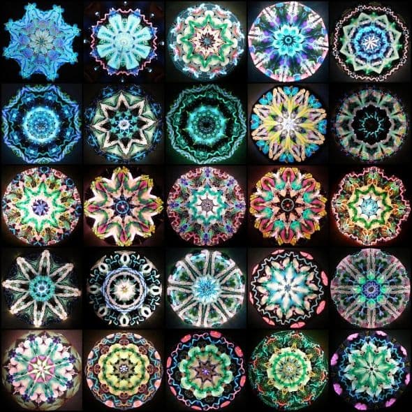 A Mosaic of Some of My Inside Scope Images with a Link to my Flickr Set: "All My Kaleidoscope Images"