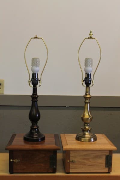 Battery powered DC lighting is being used in the Amish communities. Equipped with a 12 volt LED light these lamps can provide evening lighting for up to a week.
