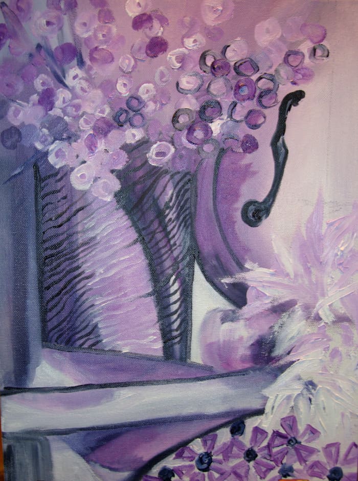 Revised student painting...much better variations - including several different patterns - much more life and rhythm to keep the eye interested.