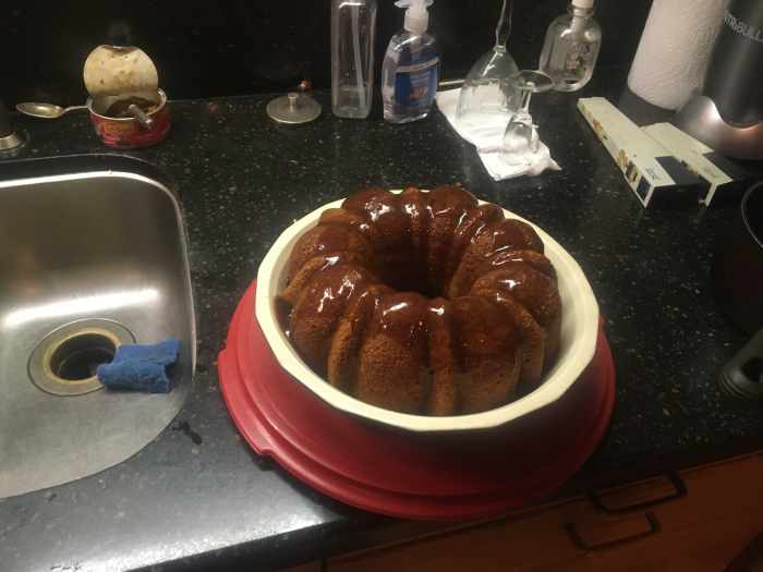 Orange date angel food cake