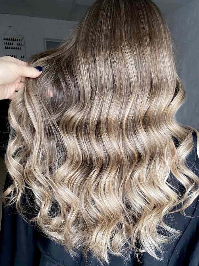 Balayage like this can produce a beautiful, dimensional blonde result.