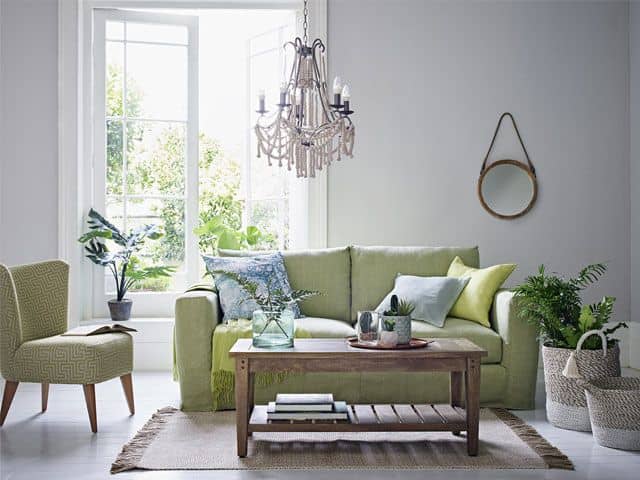 The Tiger living room should be a secret garden. Add plants, add items in green, and add images of spring.