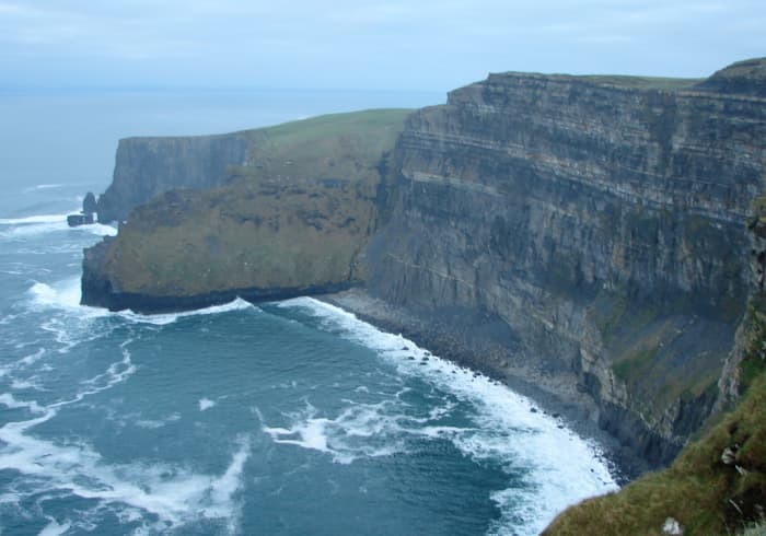 There are few guardrails on the cliffs, so visitors should take care as the cliffs reach heights of 702 feet.