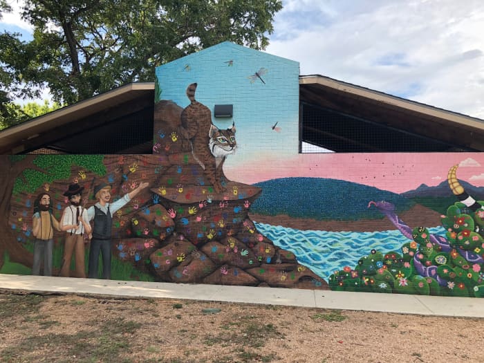 Frame 2 - This piece along with the mural above, has a layed meaning associated with the city of San Marcos