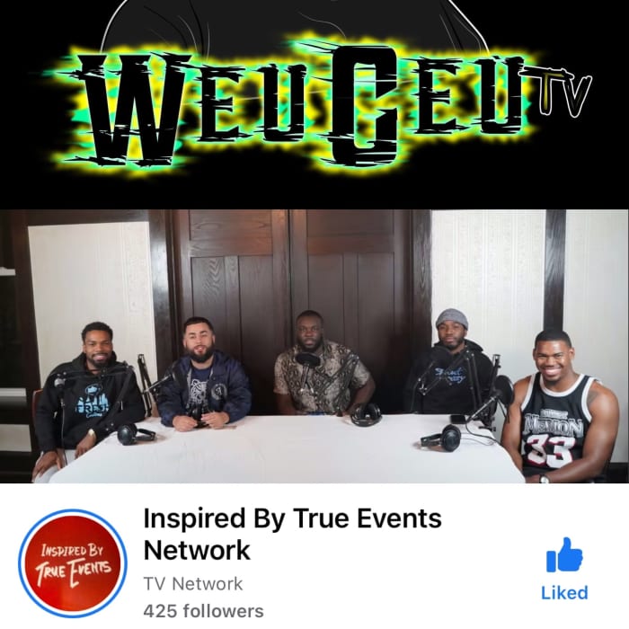 Lawrence's (in the middle of photo) gaming channel has 1.3k followers and Inspired by true events has 425 followers on facebook and growing on different social media platforms.