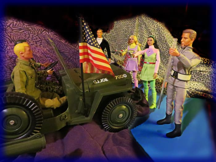 Just as I suspected, the Keeper, had Judy, Penny and Doctor Smith under his control. He must want to add these GI Joes to his collection on his massive spaceship zoo.