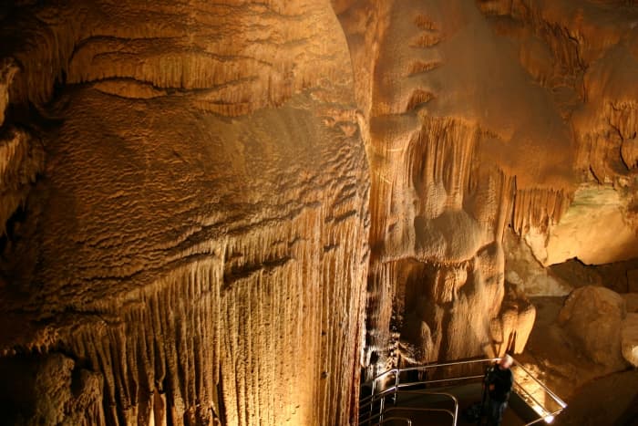 The Mammoth Cave system is still being surveyed, but the presently mapped 400 miles of caverns make it the longest known system in the world.