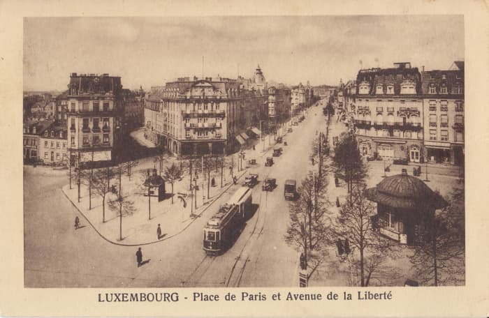 LUXEMBOURG - Place de Paris and Avenue de la Liberté, before 11 August 1936