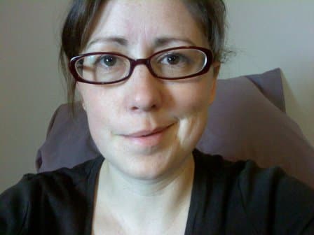 I was lucky to be regaining some movement by day 11 of Bell's palsy (you can see a bit of a dimple on the paralyzed side and a slight rise to my mouth).