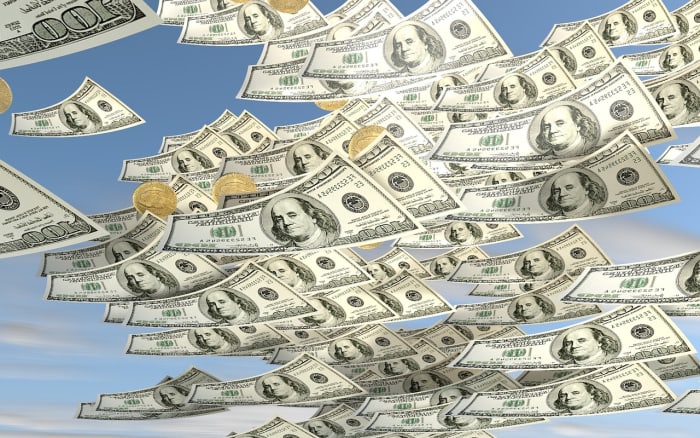 When you finally figure out how to manifest money, it can come in torrents compared to before...but probably not from the sky.