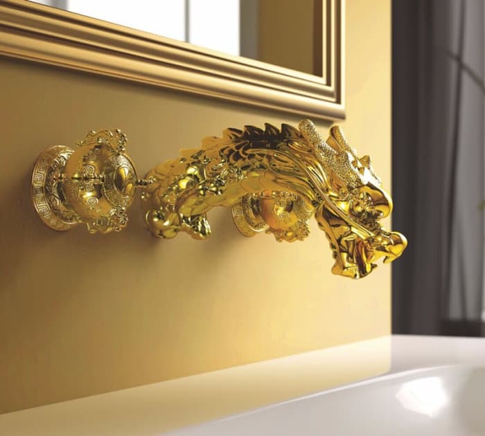If you look hard enough, you can find metal Dragon fixtures for your bathroom. A Dragon sink faucet would look attractive and impressive. Gold and silver are both favored colors for this Zodiac