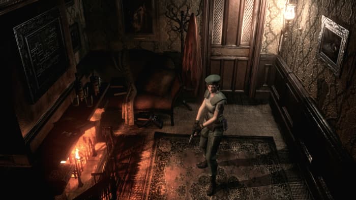 The pre-rendered backgrounds used in the remake of "Resident Evil" achieved visuals that outshined contemporary games that used fully 3D environments.