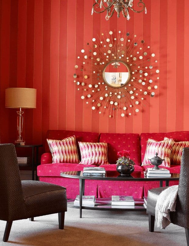 Stripes are a Snake's best friend. The Chinese Zodiac Snake wants to blend in with the stripes. Red is also one of their lucky colors. Look for tall, long, and vertical items for your living room.