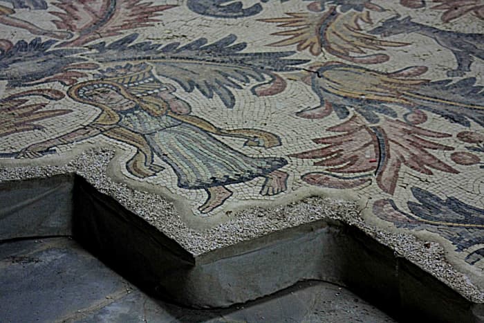 This mosaic floor was laid in the 6th century AD in the Church of Preacher John on Mount Nebo, and only rediscovered in the 20th century during restoration work in the area