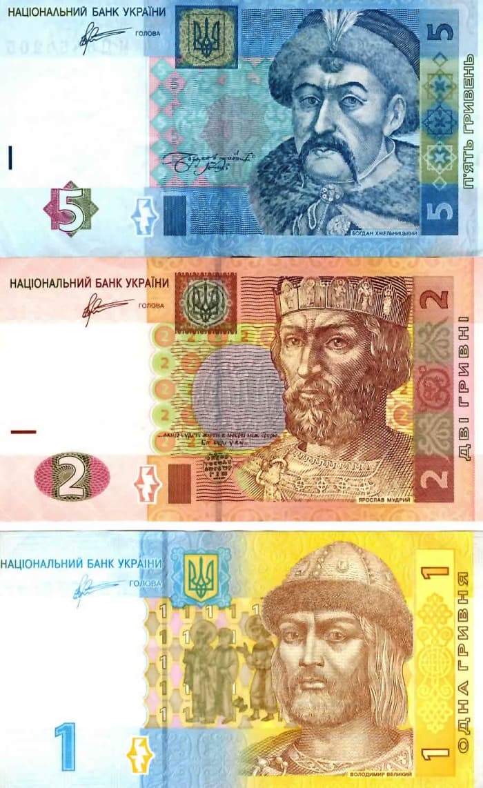 Smaller Ukrainian bills. 5 UAH pays for a ride on the Metro and most Marshutka busses.
