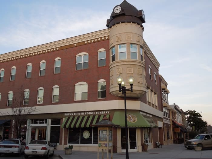 Restored Acorn Building, the fall of which had killed two women during the earthquake, in February, 2016.