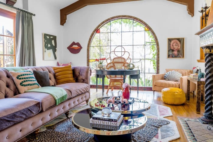 The Chinese Zodiac Goat's living room should be colorful, spacious, and inviting. You'll want to get stuck here. You'll want to cozy up with a book and linger in a chair.