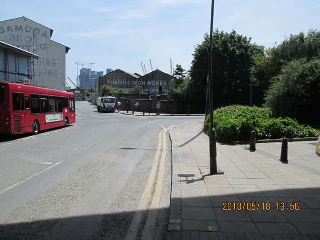A bus ride away from the busy business hub of Canary Wharf - almost unrecognisable to someone like me who last worked there (based in Canada Tower) 1994... history begins with the approach to the Thames Iron Works, birthplace of a famed football club
