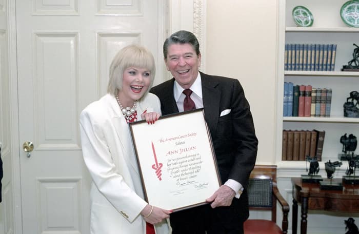 Ann Jillian with President Ronald Reagan