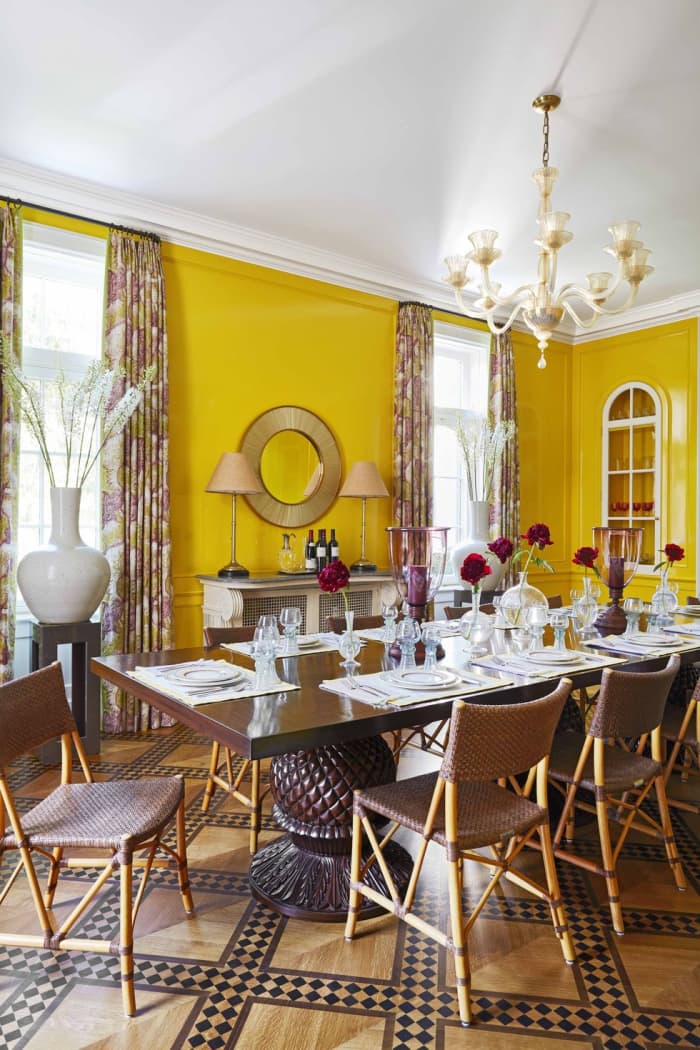 It's surprise with the color yellow that it evokes energy, brightness and those warm sunshine. A makes it great for dining the room in your home.