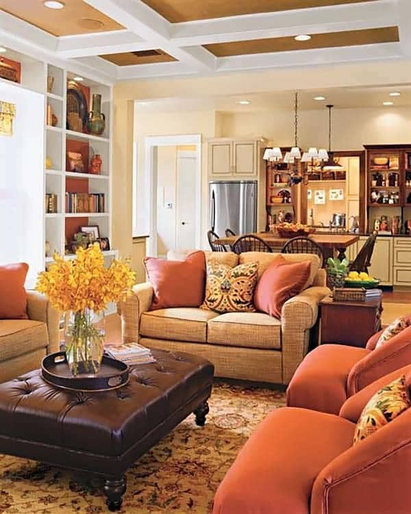 The Chinese Zodiac Rooster loves a living room based around fall. They like touches of brown and yellow. They like pumpkins, gourds, acorns, pine cones, and apples.