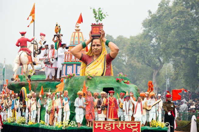 Float representing the state of Maharashtra at the 2015 Republic Day Parade