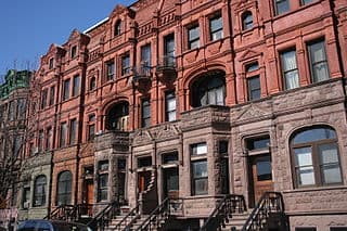 A townhouse in the revamped Harlem. The famed section of New York served as the home of the Grimes family.