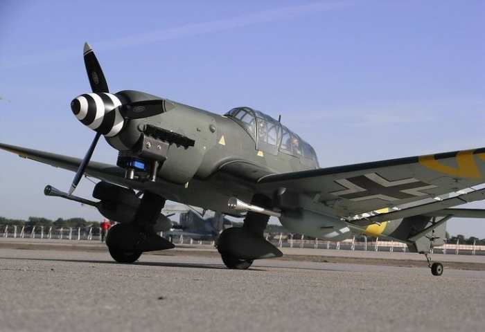 JU-87 Stuka tank buster perfected by Rudel on the Russian front in 1943 during the battle of Kursk.