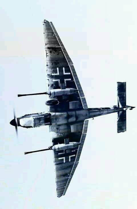 The underside of the JU-87 tank buster a view its victims would see just before their destruction.