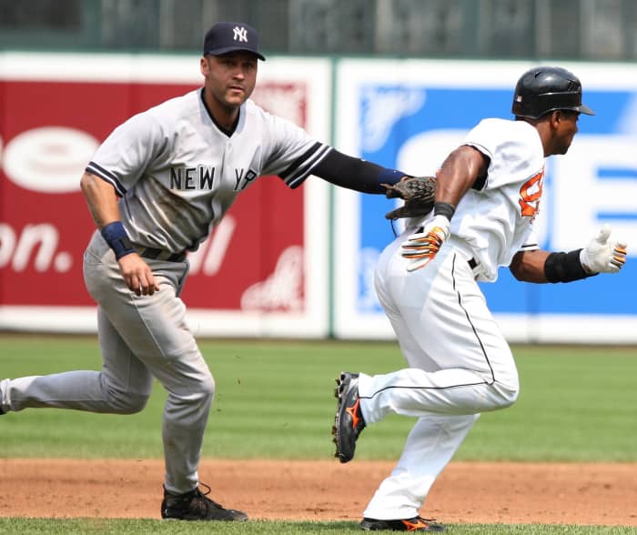 Derek Jeter was the face of the Yankees throughout his career and made several memorable defensive plays during the postseason.