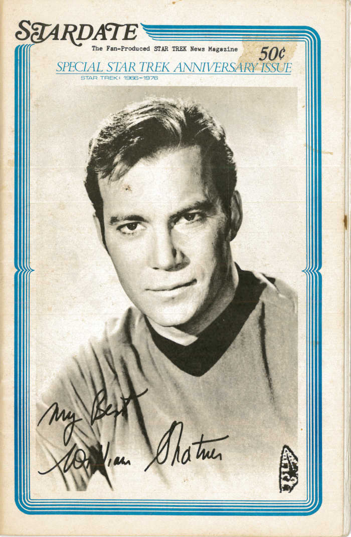 This is the Special Star Trek Anniversary Issue of Stardate, the fan-produced Star Trek News Magazine for the year 1976.