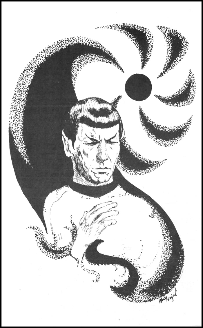 More remarkable fan made artwork from the 1976 STARDATE special Star Trek Anniversary issue. The Fan-Produced Star Trek news magazine.