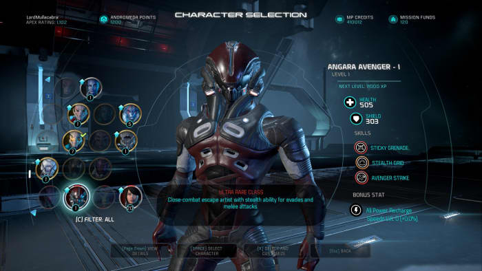 Unarguably, the best class for beginners trying out platinum difficulty missions is the Angaran Avenger class.