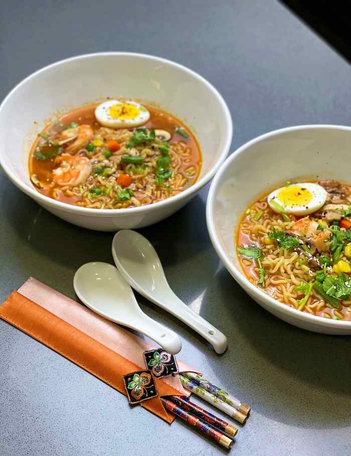 Voila, the ramen is done and ready to serve.