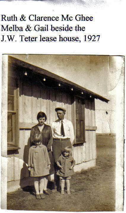 My mother, age 4, with her older sister Melba and parents, Ruth and Clarence McGhee