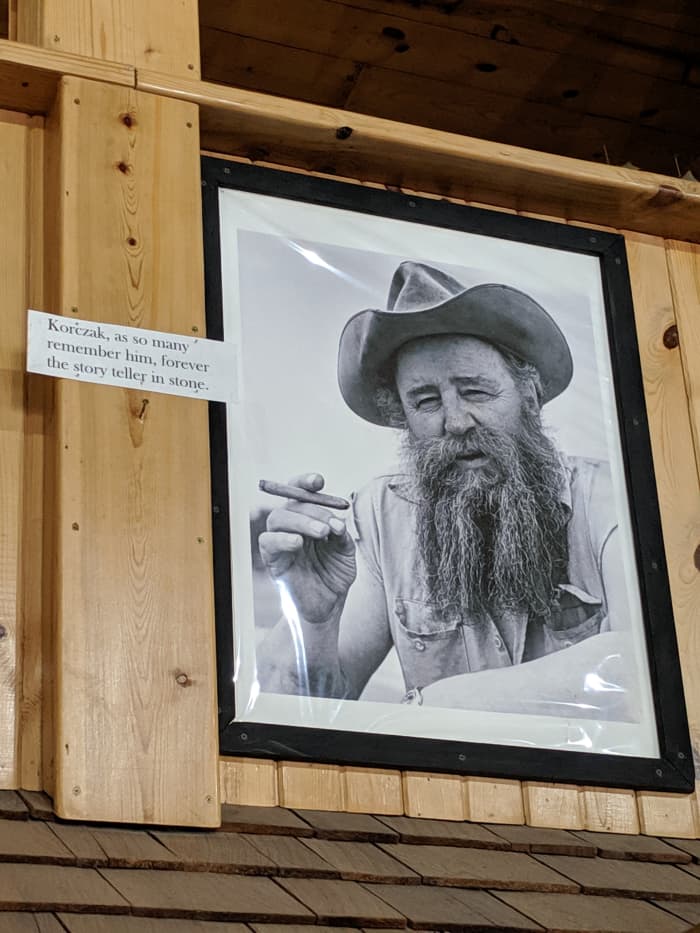 Photo of late Korczak Ziolkowski (Sept. 6, 1908–Oct. 20, 1982), the sculptor and driving force behind the Crazy Horse Memorial project.