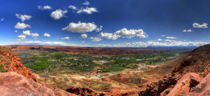 Moab is a city in Grand County, in eastern Utah.