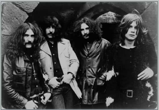 Ozzy Osbourne (right) with Black Sabbath in 1970.