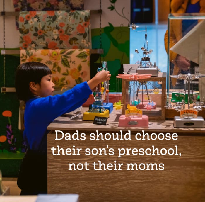 A boy needs a male advocate as he enters the female-dominated world of early childhood education.