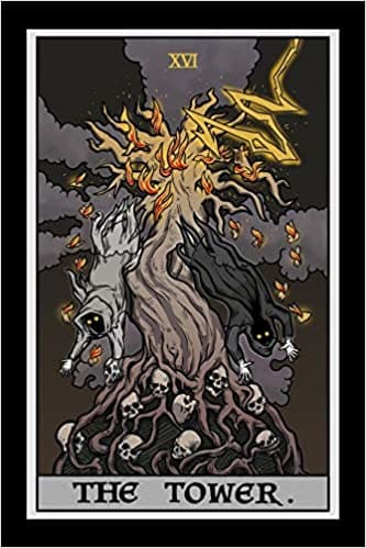 The Tower is one of the darkest cards in the deck. It has to do with serious, life-changing tragedies from pandemics, floods, famines, property destruction, and divorce. The Tower is shaken because it isn't on solid ground.